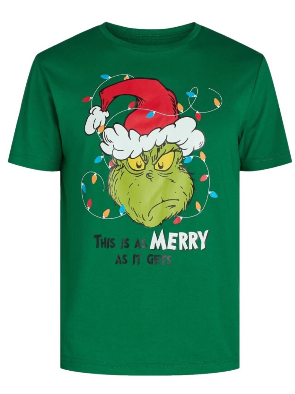 Dr. Seuss The Grinch Green 'This Is As Merry As It Gets' Holiday T‑Shirt